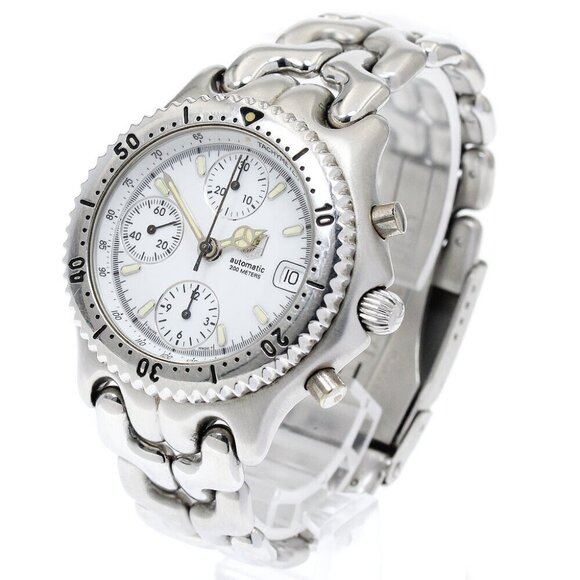 TAG HEUER S/el CG2110-R0 Chronograph white Dial Automatic Men\'s Watch_866268 main image 2